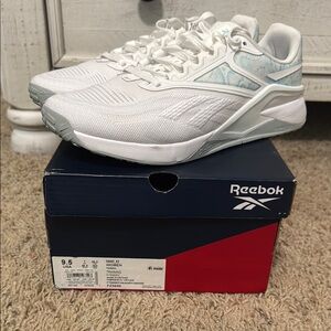 Reebok White and Blue Women's Training Shoes